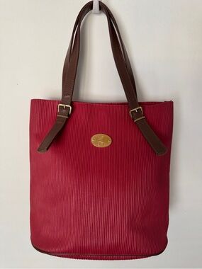 Rare Vintage Roberta di Camerino Berry Textured Tote Bag Italy